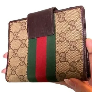 Gucci GG Classic Agenda Day Planner Binder Vintage Leather Wallet