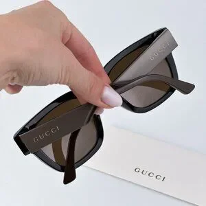 Gucci GG1670SK 004 BRAND NEW Sunglasses Black Green Brown Unisex Square