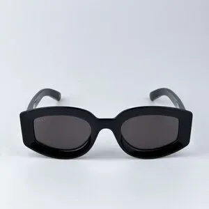 Gucci GG1719S 001 BRAND NEW Sunglasses Black Grey Women Square