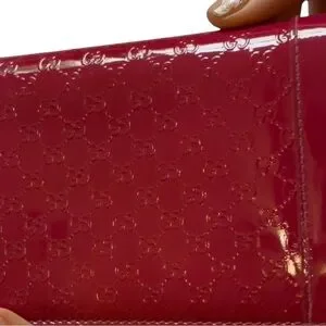 Gucci Pink Patent Leather Zippy Wallet