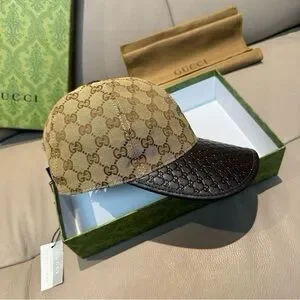 Gucci Tan And Dark Brown Men's Hat