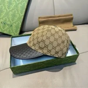 Gucci Tan And Dark Brown Men's Hat