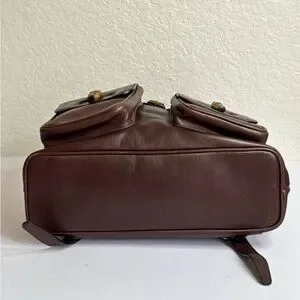 Gucci Vintage Ruck Sack Backpack Bamboo Brown Leather