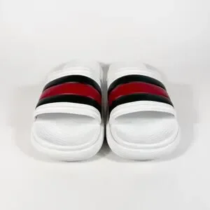 Gucci Web Rubber Pool Slide - Men’s 10.5