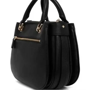 Guess Black Satchel With Gold Accents