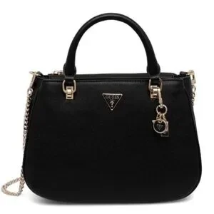 Guess Black Satchel with Gold Accents