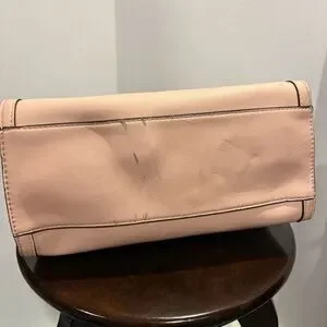Guess Pink Satchel With Braded Handles With Silver Accents