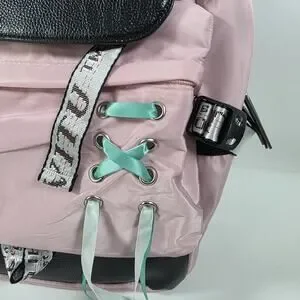 GUIVITU Girls Backpack School Children Bookbag Casual Pink Pencil Case Large