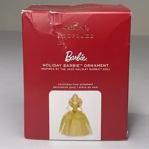 Hallmark Keepsake Barbie Holiday Barbie 2020 Christmas Ornament 6th In Series