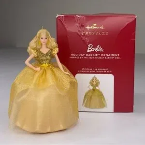 Hallmark Keepsake Barbie Holiday Barbie 2020 Christmas Ornament 6th In Series