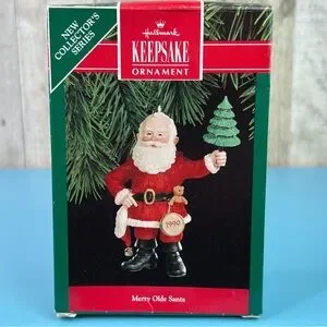 Hallmark Keepsake Ornament Merry Olde Santa Handcrafted & Dated 1990