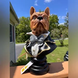 Halloween Table Top Decor “Frenchie” French Bulldog Bust NWT