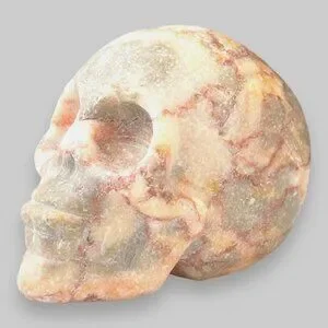 Hand-Carved Marble Skull 62g Meditation Dream Remembrance Potential NWOT