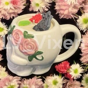 Hand Crafted Skull & Spider Candle