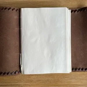Handmade Brown Genuine Leather Journal Diary Pouch With Brass Clasp Closure