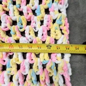 Handmade Crochet Baby Blanket Pastel‎ Colors Soft Knit Throw 36x36