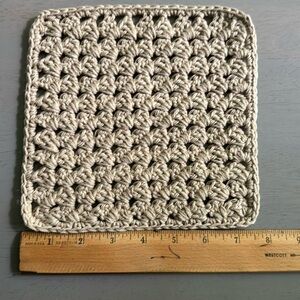 Handmade Crocheted Washcloths Facecloths Dishcloths 100% COTTON Set Of 2