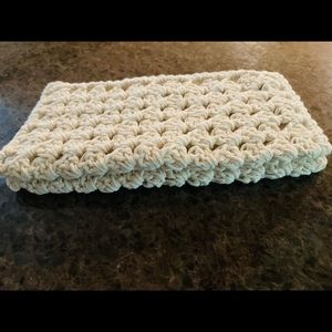 Handmade Crocheted Washcloths Facecloths Dishcloths 100% COTTON Set Of 2