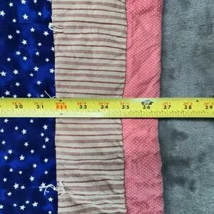Handmade Quilt Baby Blanket Stars Hearts Pink Blue Patchwork 36" X‎ 36"