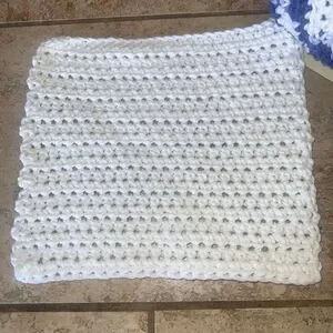 Handmade Set Of 2 Crochet Cotton Dish/Wash Cloths 8.5x7.5 Inches