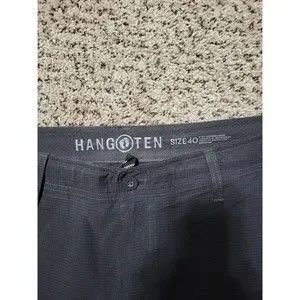 Hang Ten Charcoal Grey Shorts Men's 40 Chino Hybrid Board Surf Casual Drawstring