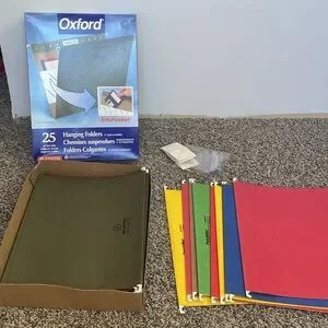 Hanging folders for file and cabinet random box of 25 new and used