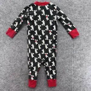 Hanna Andersson Disney Mickey Mouse Pajama One Piece Size 9-12M 70cm Black Red