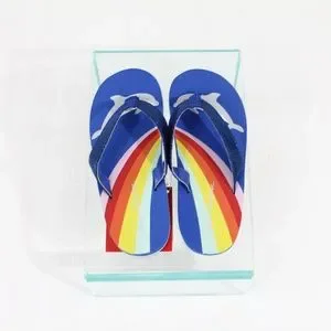 Hanna Andersson Flip Flops Sz 11 NEW Kids Rainbow Sandals Dolphin Girls