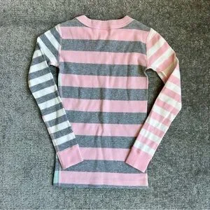 Hanna Andersson Girls Long John Striped Multi Color Organic Cotton Pajamas 5yrs