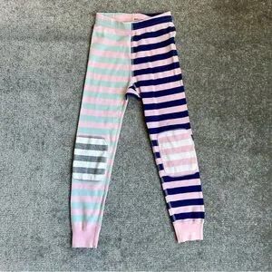 Hanna Andersson Girls Long John Striped Multi Color Organic Cotton Pajamas 5yrs
