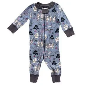 Hanna Andersson Star Wars Pajama One Piece Size 6-9M 60cm Blue Valentines Heart