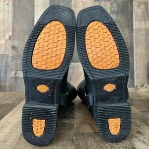 Harley Davidson 91002 Buckle Harness Square Toe Moto Motorcycle Boots Mens 13