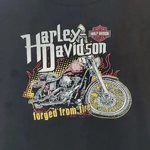 Harley-Davidson Hot Rod Boys Tee Shirt Medium Muskegon Michigan Motorcycle LOT A