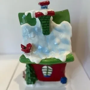 Harry And David Santas Workshop Cookie Jar Ceramic Christmas Holiday 10.5" Vtg