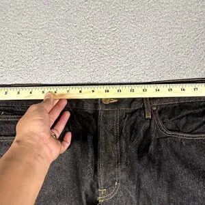 Hart N Dagger Jeans Mens 38x35 Black Straight Fit Denim Button Fly‎ Made In USA