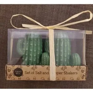 Hazel & Co • Cactus • Salt And Pepper Shaker Set • Brand New/Sealed