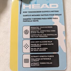 HEAD Kid's Unisex Touchscreen Gloves Size Small 4-6