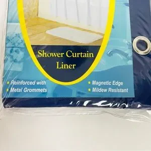 Heavy Duty Magnetized Navy Blue Shower Curtain Liner 70x71