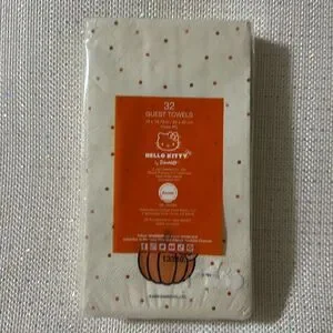HELLO KITTY 32 Beige Orange Guest Paper Towel Napkins Fall Harvest Pumpkin Print