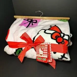 Hello Kitty Christmas Plush Throw