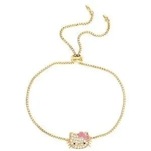 Hello Kitty cubic zirconia adjustable bracelet
