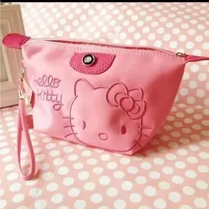 ⭐ Hello Kitty Pink Zipper Bag – Makeup / Pencil / Storage – New With Tags ⭐