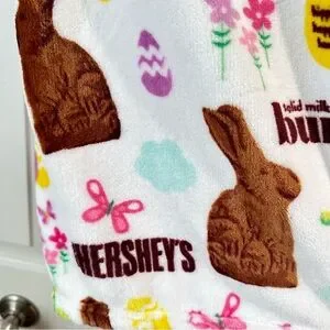 Hershey's Easter Bunny Oversized Plush Throw Blanket 60” X 70”