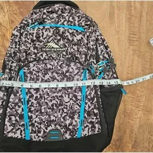 High Sierra RipRap Backpack Camo Adult Book Bag Padded Zip Pockets Travel School