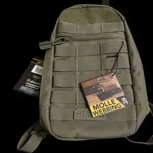 Highland Tactical Adjustable Sling Bag CarryConceal Molle Webbing Army Green NEW