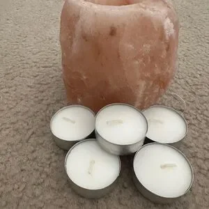 Himalayan Salt Candle Holder With 5 Tealight Candles Included