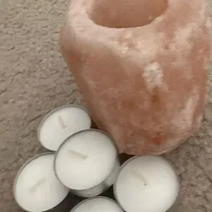 Himalayan Salt Candle Holder With 5 Tealight Candles Included