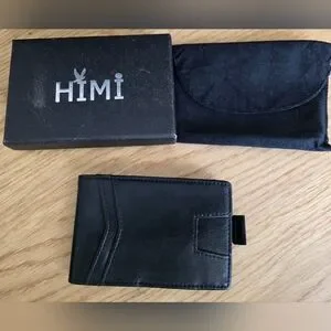 HIMI Men's Wallet Black Leather Bifold - NWOT