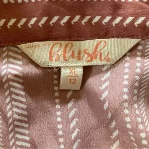 Hint Of Blush Striped Pink And White Dress Girls Size 12