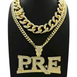 Hip Hop Iced Young Dolph PRE Necklace & 18" Full I
